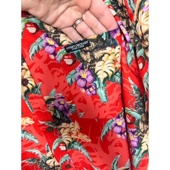 NWT Brist Men's Angry Orchard Hard Cider Button-Up Shirt Multicolor Size XL - Picture 5 of 10